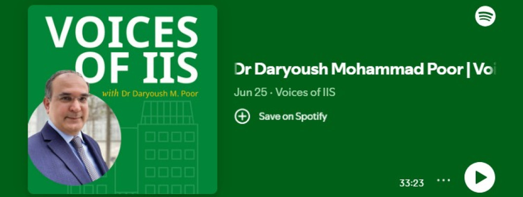 Dr Daryoush Mohammad Poor | Voices of IIS